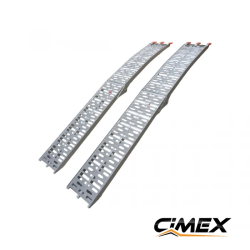 Rampa de aluminio plegable CIMEX, Juego de 2 – 223 x 28 cm / 680 kg