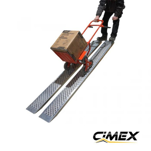 Rampa de aluminio CIMEX, juego de 2 – 200 x 21,5 cm / 400 kg