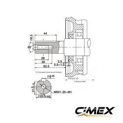 Motor de gasolina 13 HP CIMEX G390