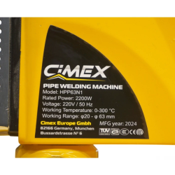 Soldador para tuberías de polipropileno Ø20-Ø63, 2200W