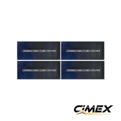 Palas para doble pulidora de concreto 75 cm, juego de 4