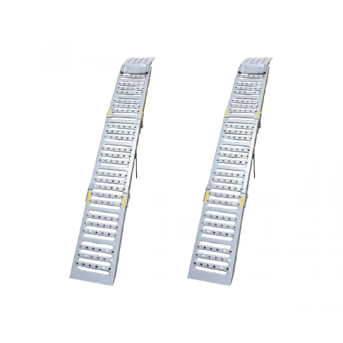 Rampa de acero triple plegable STAHL para ATV, cortacéspedes – Juego de 2, 200 x 25 cm / 450 kg