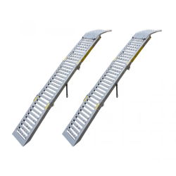 Rampa de acero triple plegable STAHL para ATV, cortacéspedes – Juego de 2, 200 x 25 cm / 450 kg