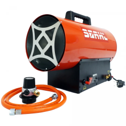 Calefactor de gas 30,0 kW, STAHL SGAS30 con regulador de presión y manguera