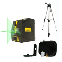 ¡PAQUETE PROMOCIONAL! Nivel láser lineal con haz verde + Adaptador + Trípode para instrumentos de medición