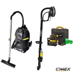 ¡PAQUETE PROMOCIONAL! Jirafa para paredes y techos + aspiradora + nivel láser 360 grados, haz verde