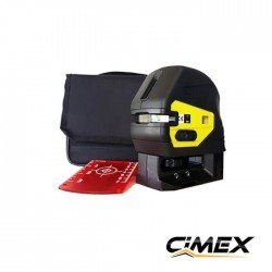 Nivel láser de punto con 5 puntos, plomada + líneas cruzadas